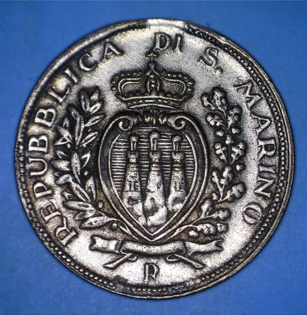 1928-R Republica Di San Marino - Five Centesimi Jeton / Counter - *15855536 🌈