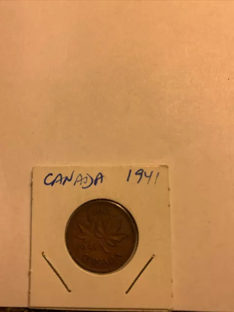 1941 Canada Cent Circulated Red-Brown King George VI Canadian •GIC•COINS• NICE