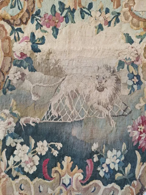 Tapisserie 18ème La Fontaine, Lion et Rat,  Aubusson, Louis XV, tapestry