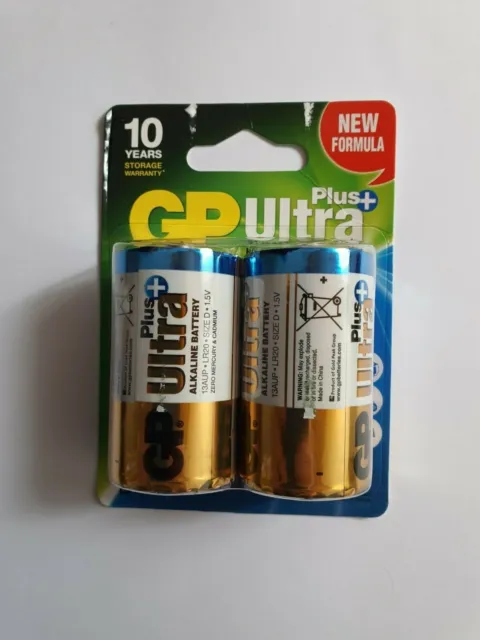 GP BATTERIES ULTRA Plus + Alkaline 2er Pack Mono D LR20 Mn 1300 4020 1,5V  New £8.83 - PicClick UK