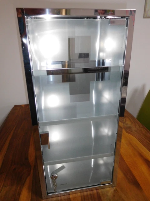 Edelstahlschrank gebraucht H 57 cm, B 27 cm, T 12 cm