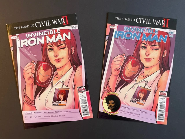 INVINCIBLE IRON MAN #10 1st & 2nd print (Marvel2016) Riri in prototype armor