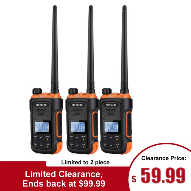 Retevis RB27V MURS Two Way Radio Walkie Talkies11NOAA Weather &FM 2W (3PCS)