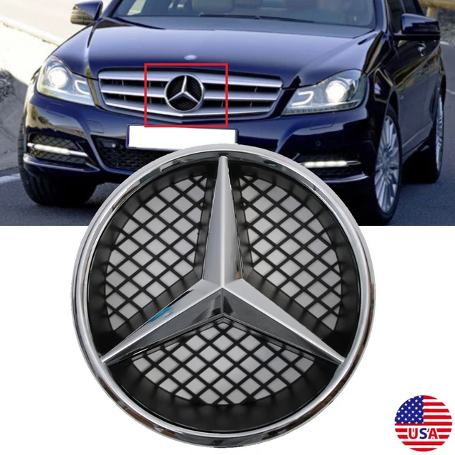 CAR FRONT GRILL Star Emblem For Mercedes Benz W204 C300 GLK350 Chrome