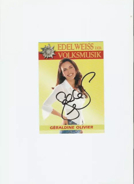 Geraldine  Olivier - Autogrammkarte, Original Signiert,   Musik