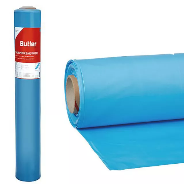 Lámina de freno de vapor Butler azul/blanco 4 x 25 m / valor sd >100 m