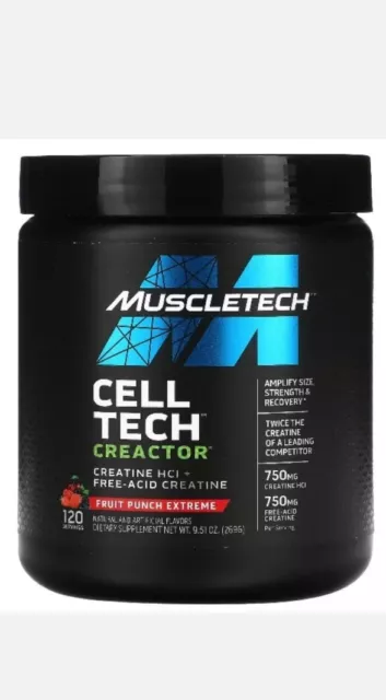 MuscleTech Cell Tech Creactor Creatine 203g - 120 Servings - Boosts Muscle Size.