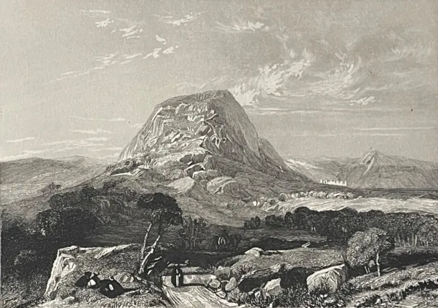 Berg Thabkor Israel Palestina Galilee Gravur Um 1838 By Rouargue