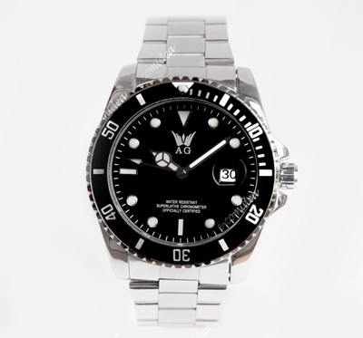 OROLOGIO AUTOMATICO AG Submariner Data Quadrante Nero EUR 49,99 - PicClick  FR