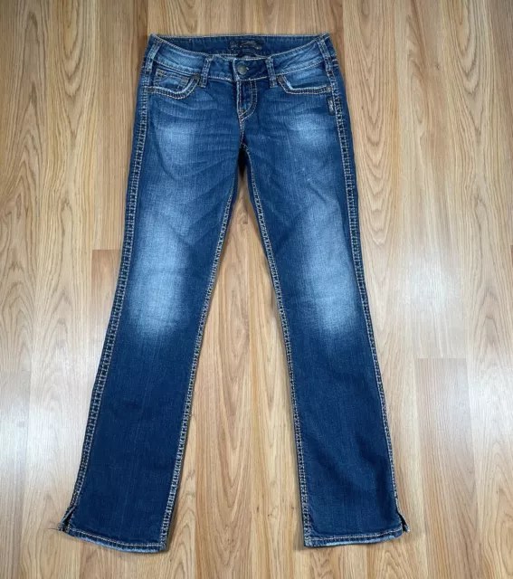 Silver Jeans Womens 27Wx30L Mckenzie Low Rise Straight Leg Stretch Denim Pants