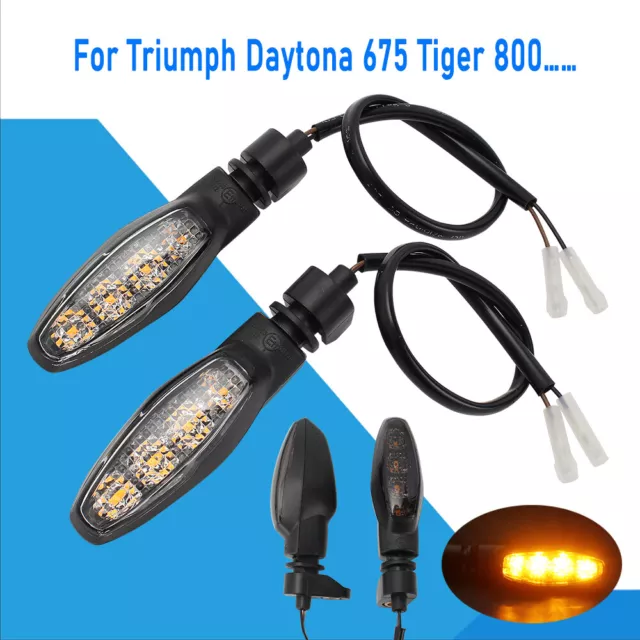 Pair LED Turn Signal Light For Triumph Street Triple Tiger 1050/800XC Daytona675