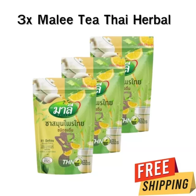 Malee Tea Thai Herbal Organic Weight Control Cleanse Colon Burn Fat Detox 3x