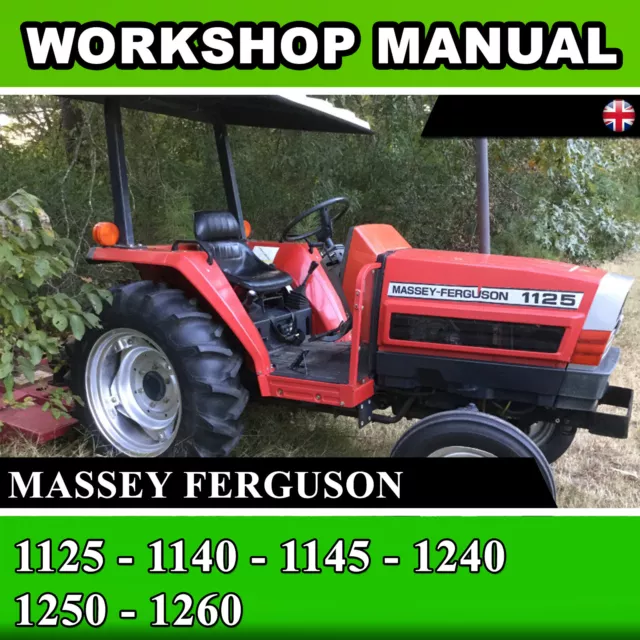 Massey Ferguson 1125 1140 Tractor Repair Manual - Service Workshop English On Cd