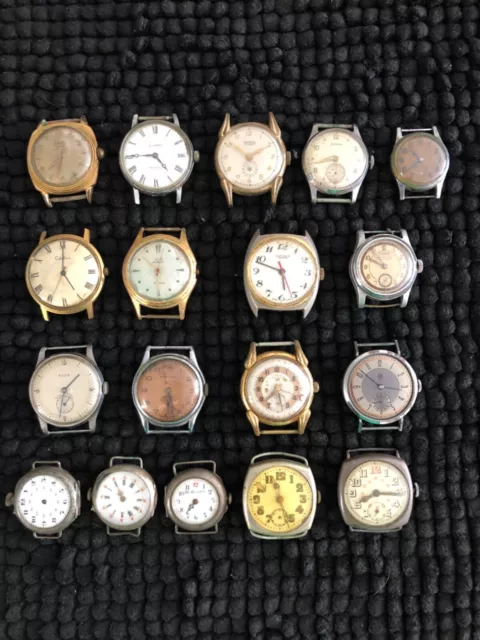 gros lot de montres mécaniques a réviser (pax,ziegler,lincoln,olympic...)