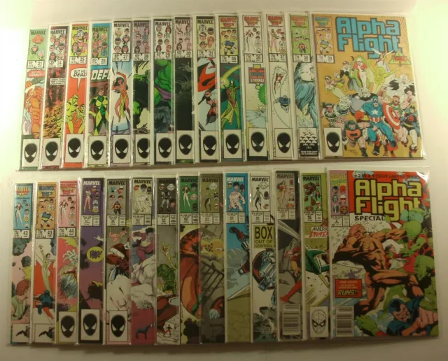 Lot of 28 Marvel Comics ALPHA FLIGHT 1985 - 1991 Comic Books
