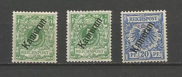 Deutsche Kolonien Kamerun KAM 1897 Mi 2-4 MH*