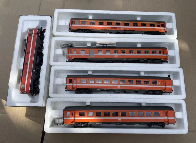 TRAIN MINIATURE HO set 2 voitures postales jaunes PA UIC LS Models réf 40445 EUR 150,00 - FR