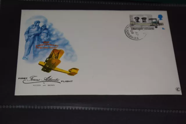 First Day Cover - 50th Anniversary First Trans Atlantic Flight Hull CDS Postmark