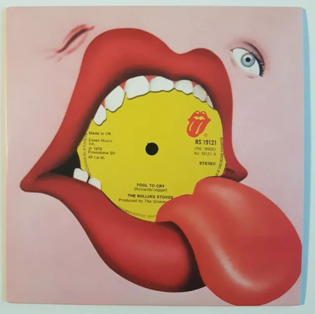 ✱ The ROLLING STONES (1976) :  FOOL TO CRY + Crazy Mama • 7" on replica CD