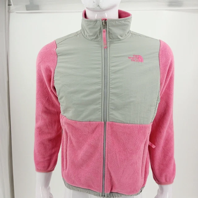 The North Face Girls Pink Fleece Polartec Recycled Full Zip Jacket Size XL 18