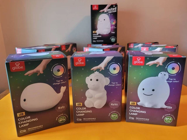 Marley the Monkey Wally the Whale Ollie the Octopus Peppy the Pinguin Night Lamp