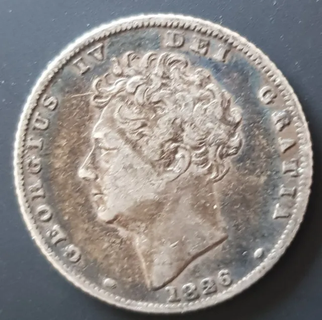 1826 King George IV Sixpence Silver Coin