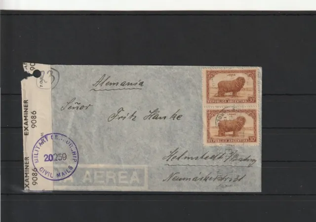 Argentinien Brief von Buenos Aires nach Helmstedt, Zensur #1098517