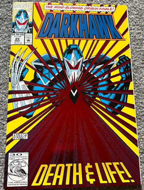 Darkhawk #25 VF/NM 1st Overhawk Red Foil Cover Marvel 1993 Bagged and Boarded
