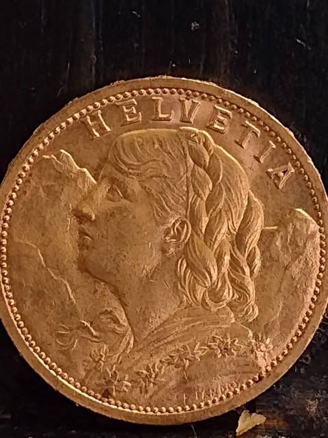 20 FRANCS SWISS Helvetia Vreneli Gold Coin .1867 oz Gold - Random Year