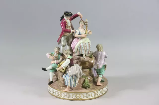 Große Figurengruppe "Die Gärtner" bemalte Porzellanfigur Meissen 1.Wahl (BO788)