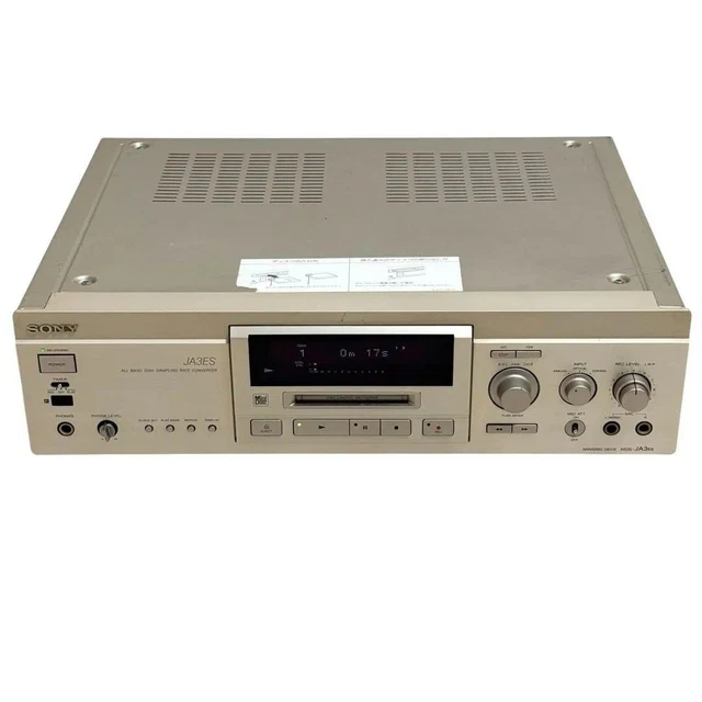 SONY MDS-JA3ES MINIDISC Deck MD Recorder ES Series Remote Tested