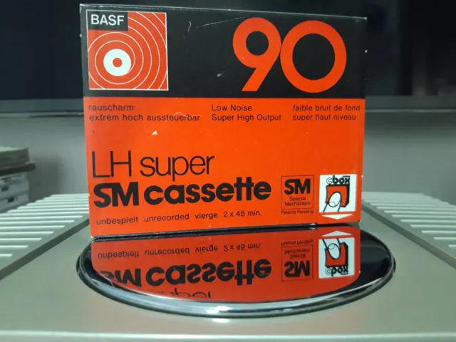 1x (one) BASF LH super SM CASSETTE 90 - system cBOX - CASSETTE TAPE BLANK new