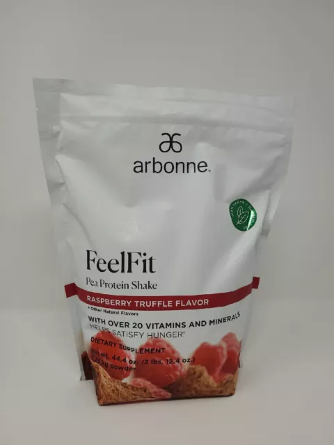 Arbonne FeelFit Pea Protein Shake Raspberry Truffle - 2 lbs. 12.4 oz EXP: 8/2023