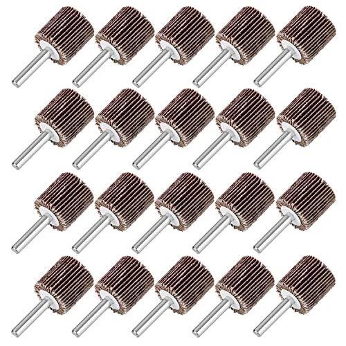 CBTONE 1" x 1" x 1/4" Shank Mounted Flap Wheels 80 Grit Aluminum Oxide Abrasi...