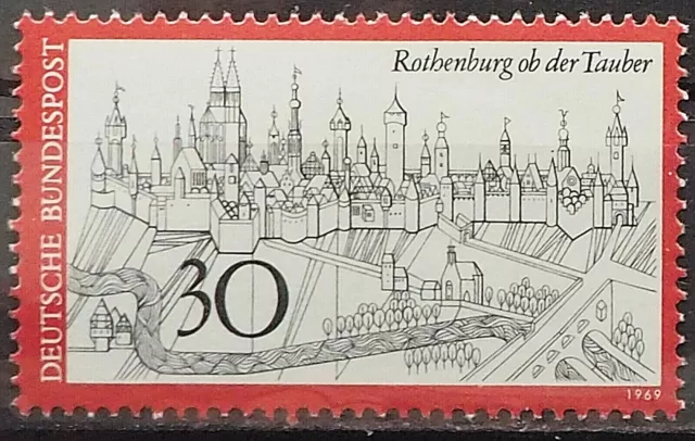 🇩🇪 BRD Bund Michel Nr. 603 Postfrisch** (1969) Rothenburg ob der Tauber