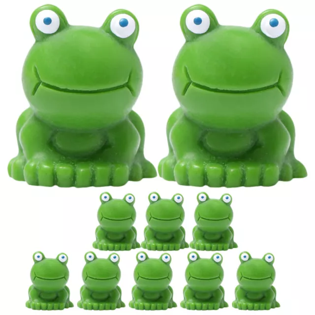 10 Resin Mini Frogs for Fairy Garden Decor-DC