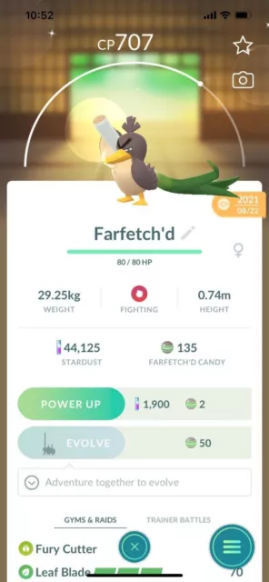  Shiny Galarian Farfetch'd - Mini P'T'C 80k stardust - Pokemon