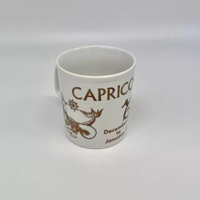 Vintage Astrology Capricorn Zodiac D Handle Tea Coffee Mug Cup Made in England