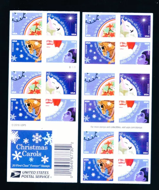 US Stamps - Booklet of 20 - Sc# 5247-50 - Christmas Carols - MNH