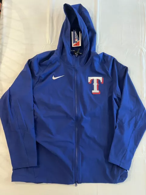 Nike Texas Rangers Authentic Collection Dugout Full-Zip Fleece Jacket Mens XXL