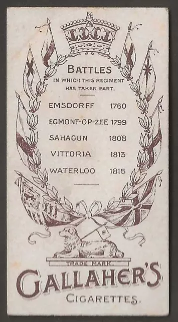 Gallaher-Types Of British Army 1897 (Battle Honours)-#18- Quality Card!! 2