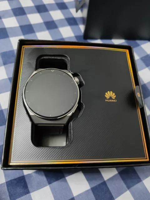 HUAWEI WATCH GT 3 Pro 46mm Titanium Case with Grey Leather Strap