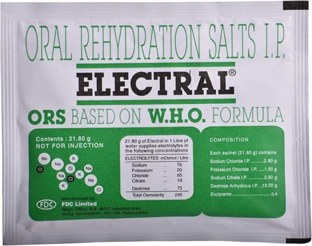 Polvo eléctrico | SRO para reponer líquidos corporales y electrolitos | Sabor