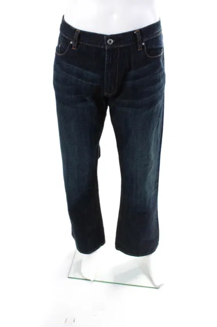 Paul Smith Mens Denim Mid Rise Straight Leg Dark Wash Jeans Pants Blue Size 36R