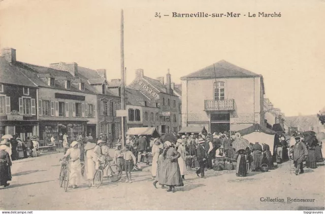 50 BARNEVILLE sur MER le marché animée