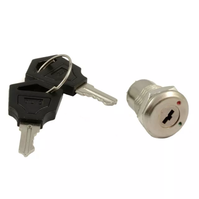 New On/Off Metal Security Key Switch Lock + Keys 2 Position SPST 12V