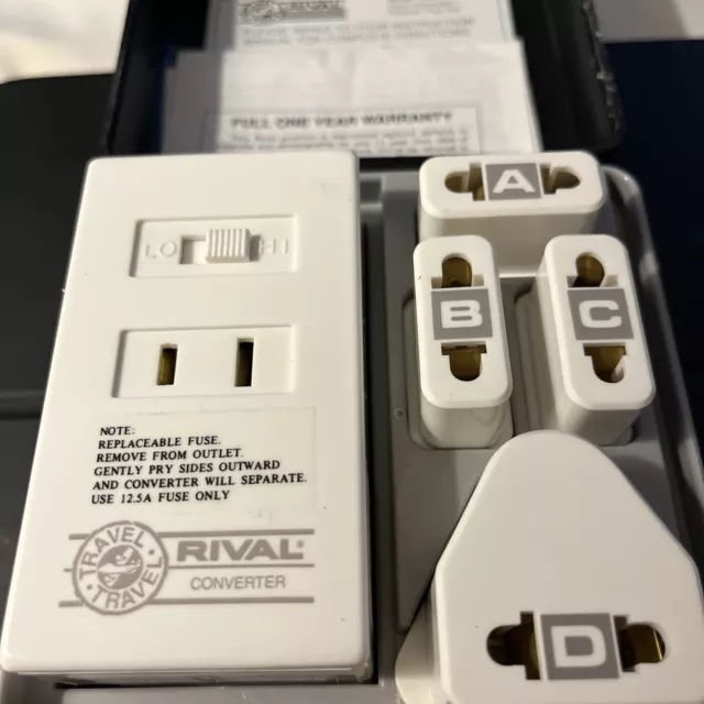 Rival Converter Adapter Travel Kit. 4.5” x 4.5”