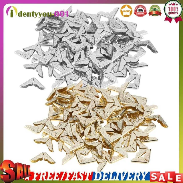 Demiawaking 100 St?ck Eckenschutz Buchecke dekorative B?cher Eckenschutz Metall
