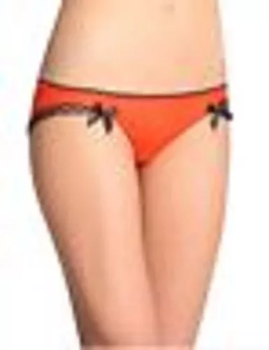 Fifi Chachnil 'Lala' Low Rise Sheer Culottes Knickers Briefs -Enchantress Orange