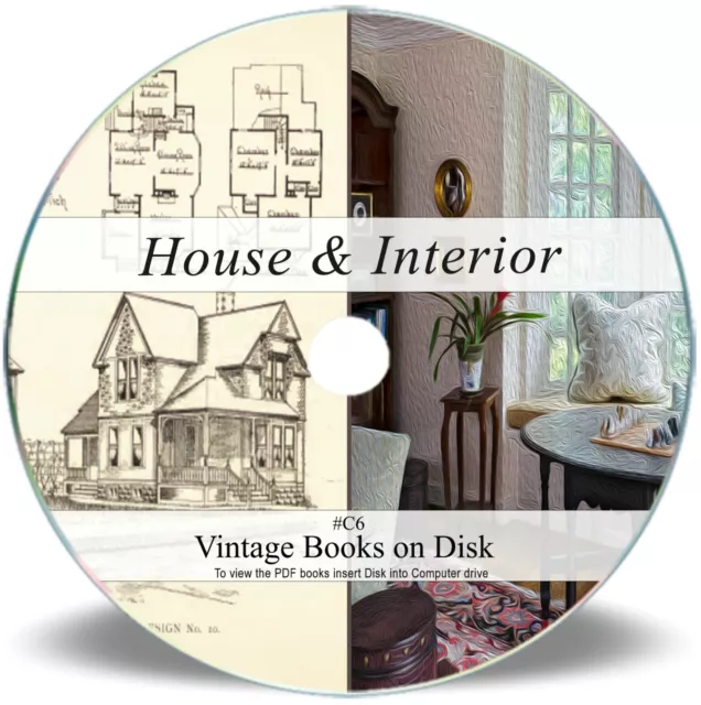 House Plans & Interior Design 220 Rare Books on DVD - Home Building Architect C6